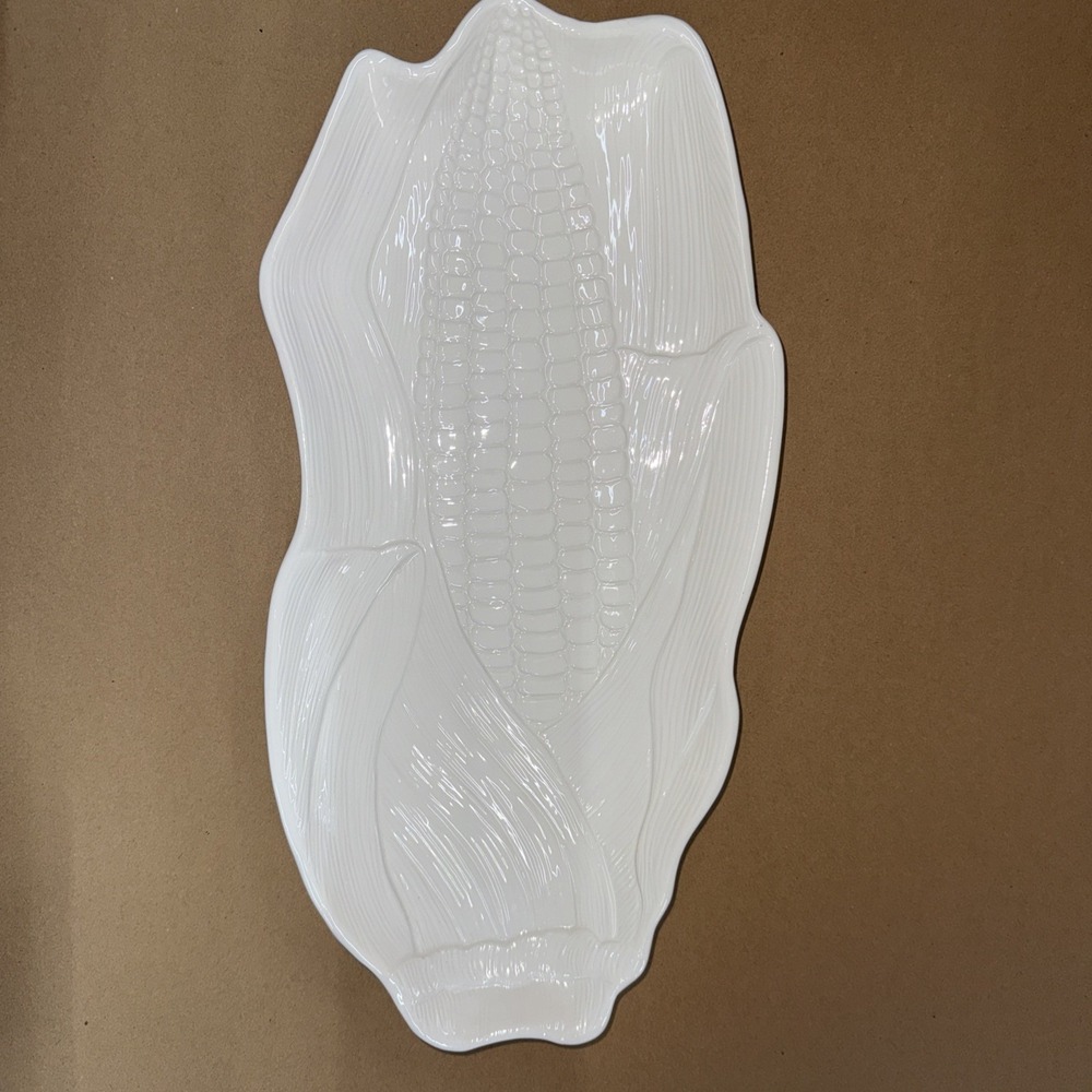 Vintage Italian Corn Cob Serving Platter  Bordallo Pinheiro Style Italy